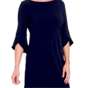 Vince Camuto Black Ruffle Tulip Sleeve Mini Shift Dress NEW Plus Size 20W
